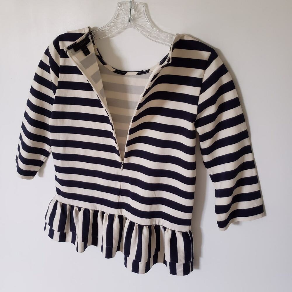 J. Crew Striped Ruffle Top - Picture 7 of 8